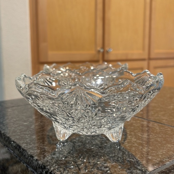 2 Snack Serving Bowls Glass, snack Plates Bowl Serving, - Picture 3 of 10